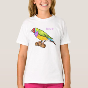 T-shirt Illustration de l'oiseau de taille gouldienne