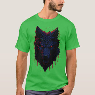 T-shirt Illustration de loup d'Imaginaire 3D Vector Art en