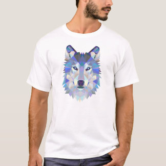 T-shirt Illustration de loup géométrique