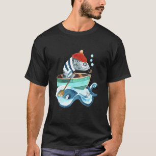T-shirt Illustration de marin pêcheur