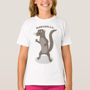 T-shirt Illustration de mignonne mangouste