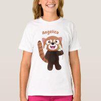 Illustration de panda rouge mignon