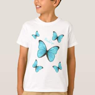 T-shirt Illustration de papillons Morpho