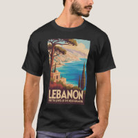 Illustration de paysage libanais Art de voyage vin