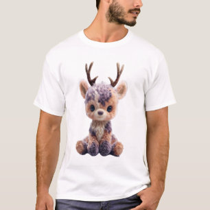 T-shirt Illustration de peluche de cerf tacheté adorable p