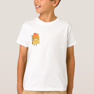 T-shirt Illustration de personnage de taco souriant heureu