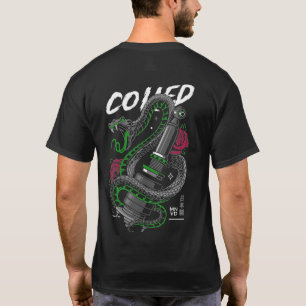 T-shirt Illustration de pièces de voiture serrées