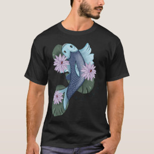 T-shirt Illustration de poisson Koï lotus rêveuse