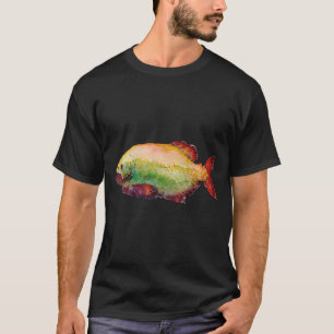 T-shirt Illustration de poisson piranha