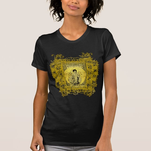 T-shirt Illustration de RAVEN du Poe par Gustave Dore (Devant)