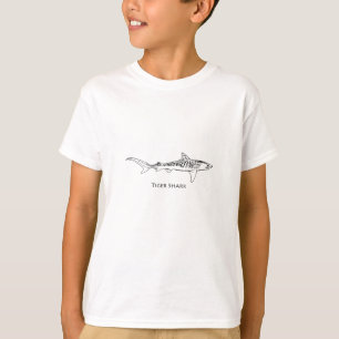 T-shirt Illustration de requin de tigre