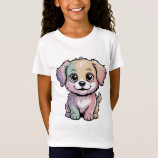 T-Shirt Illustration de rêve de chiot pastel
