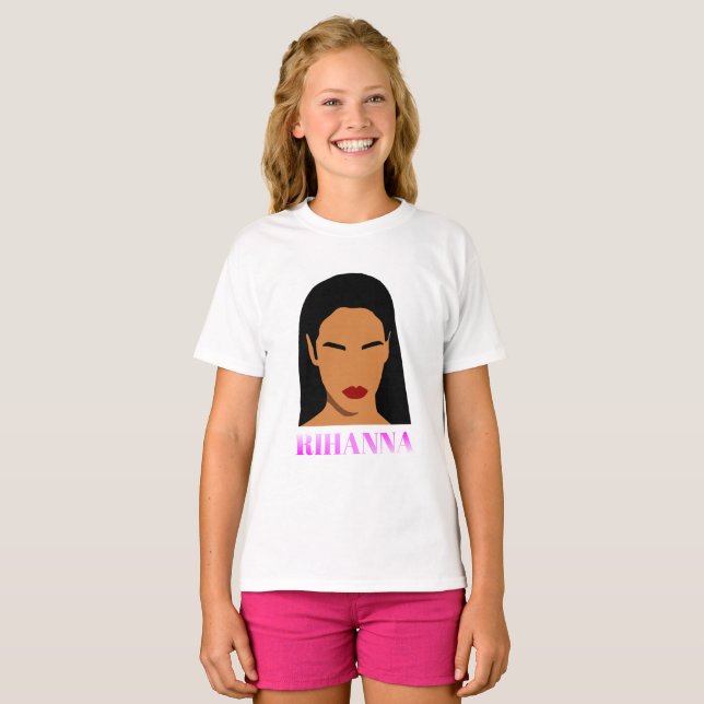 T-shirt Illustration de Rihanna (Devant entier)