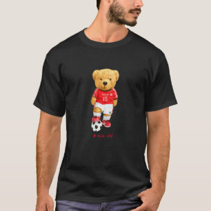 T-shirt Illustration de style coup d'envoi de football ave