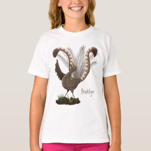 T-shirt Illustration de superbe et superbe lyrebird