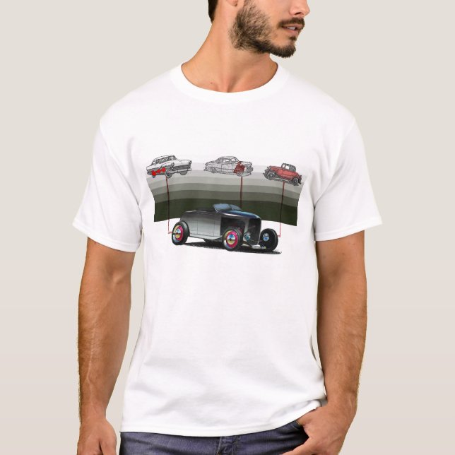 T-shirt illustration de tige de rat (Devant)