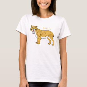 T-shirt Illustration de tigre à dents de sabre