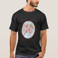 Illustration de timbre-poste à fleurs de cerisier