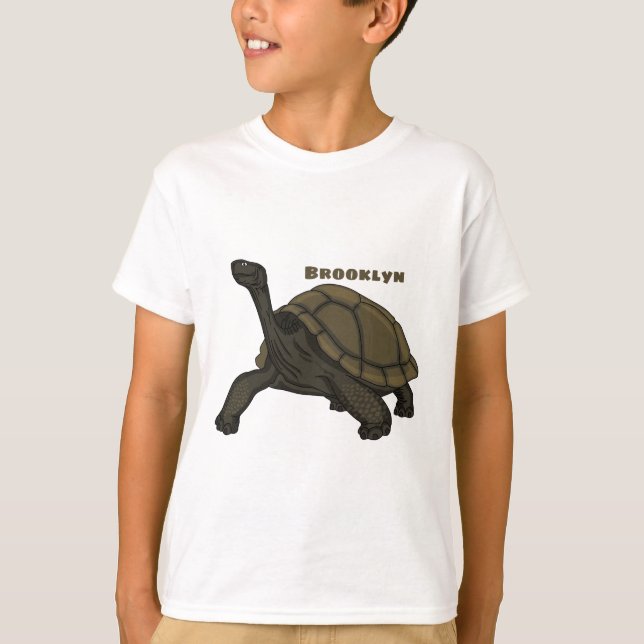 T-shirt Illustration de tortue terrestre des Galapagos (Devant)