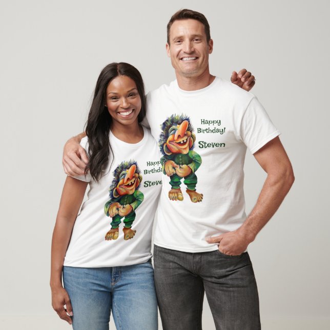 T-shirt Illustration de troll drôle scandinave aquarelle (Unisexe)