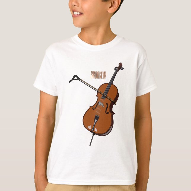 T-shirt Illustration de violoncelle (Devant)