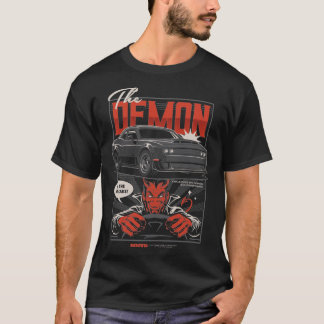 T-shirt  Illustration de voiture Challenger Demon