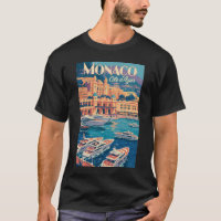 Illustration de voyage d'art vintage de Monaco Cot