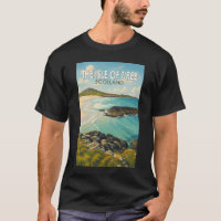 Illustration de voyage de l'île de Tiree en Écosse