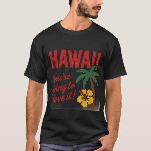 T-shirt Illustration de voyage des îles hawaïennes rétro v