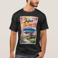 Illustration de voyage du mont Fuji au Japon Art v