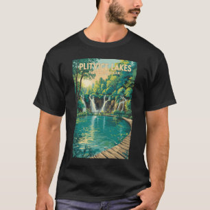 T-shirt Illustration de voyage du parc national des lacs d