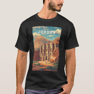 T-shirt Illustration de voyage en Jordanie vintage