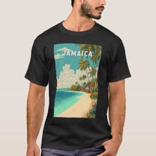 T-shirt Illustration de voyage Jamaïque Art vintage