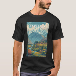 T-shirt Illustration de voyage vintage au Pakistan