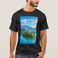 Illustration de voyage vintage sur la Slovénie