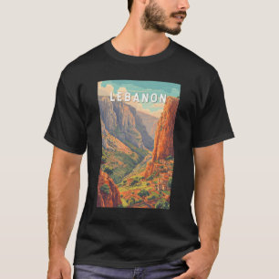 T-shirt Illustration de voyage vintage sur le Liban