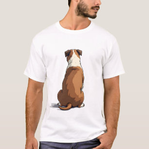 T-shirt Illustration de vue arrière de Bulldog vintage Ama