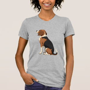 T-shirt Illustration de vue arrière de chien Beagle vintag