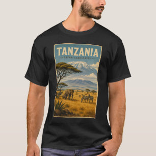 T-shirt Illustration de zèbre de safari en Tanzanie Art de