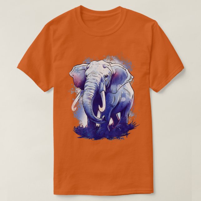 T-shirt Illustration d'éléphant Amour animal d'éléphant af (Design devant)