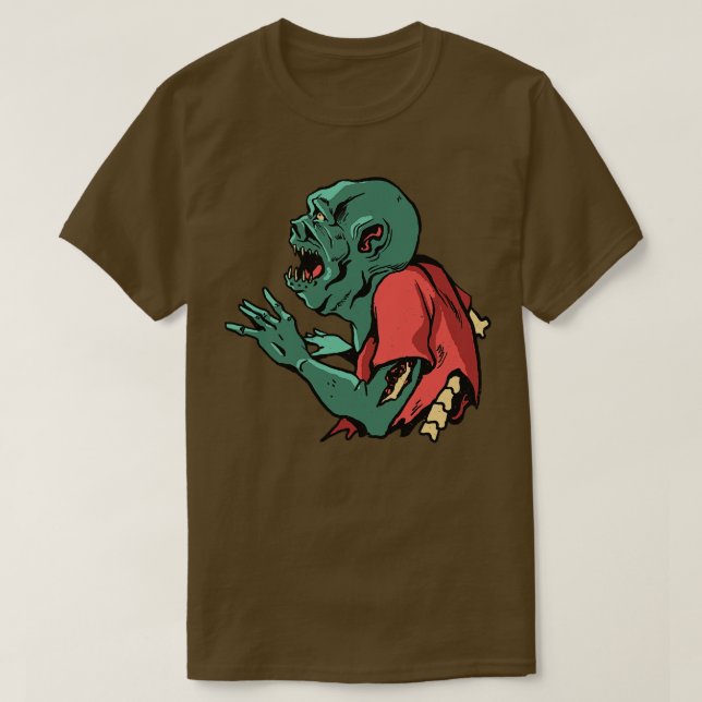 T-shirt Illustration déplaisante Zombie 1 (Design devant)