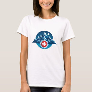 T-shirt Illustration des Alpes suisses