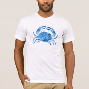 T-shirt Illustration des aquarelles en carton bleu