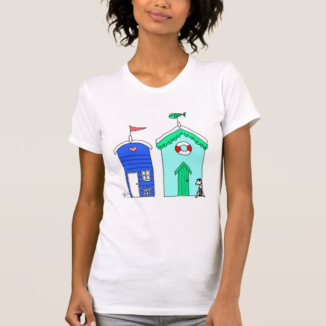 T-shirt Illustration des Beach Huts 2 (Devant)