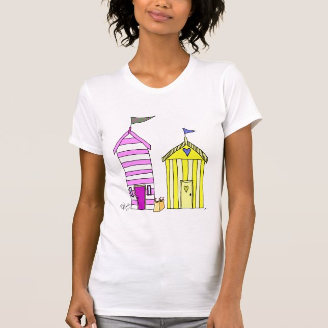 T-shirt Illustration des Beach Huts 3 (Devant)