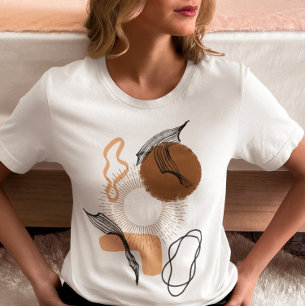 T-shirt Illustration des femmes Boho Abstraites, bohème bo