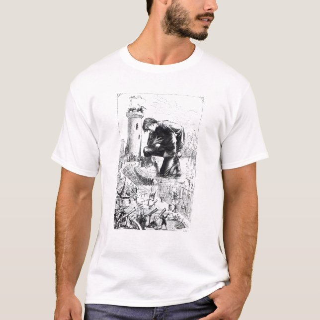 T-shirt Illustration des 'voyages de Gulliver (Devant)