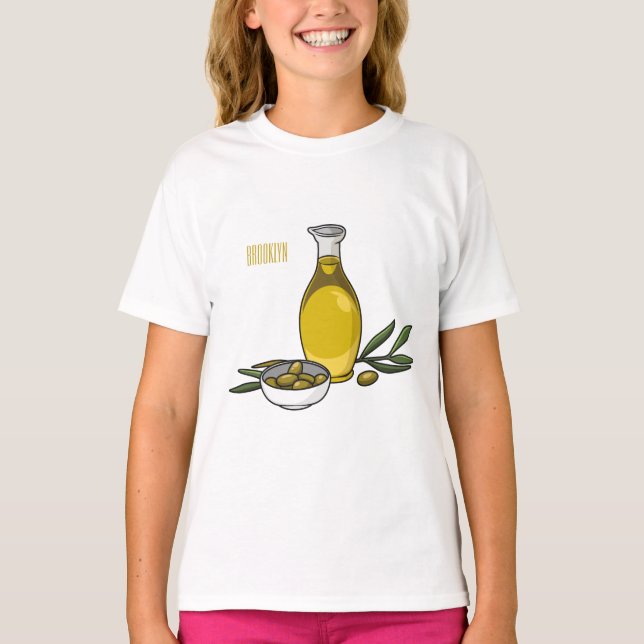 T-shirt Illustration d'huile d'olive (Devant)