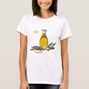 T-shirt Illustration d'huile d'olive