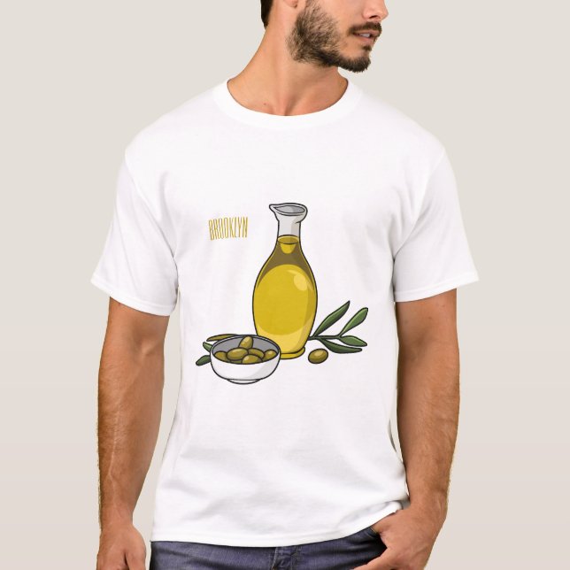 T-shirt Illustration d'huile d'olive (Devant)